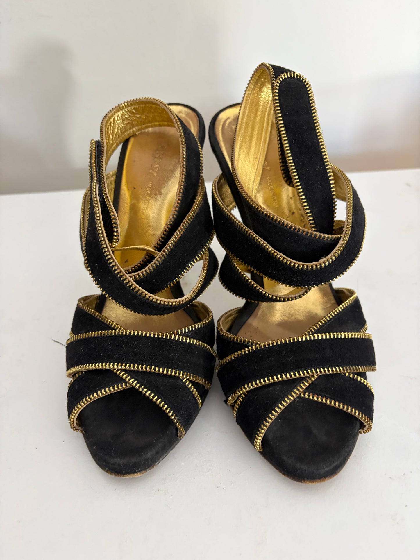 DKNY Black and Gold Heels