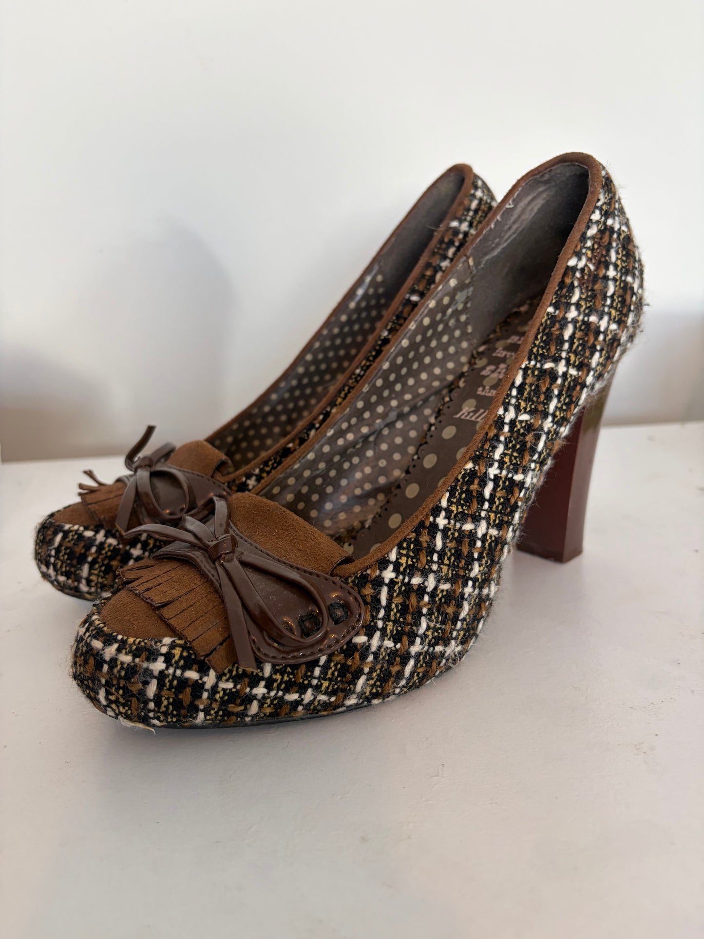 Killah Tweed Block Heels