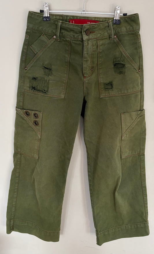 Vintage Khaki Distressed Jeans