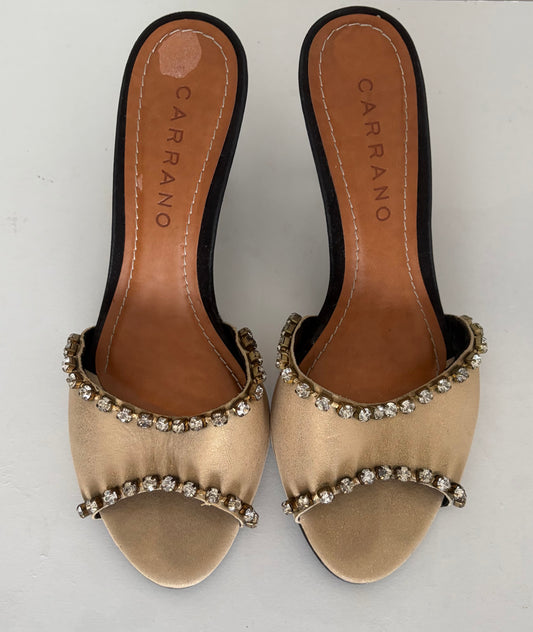 Carrano Gold Embellished Heels