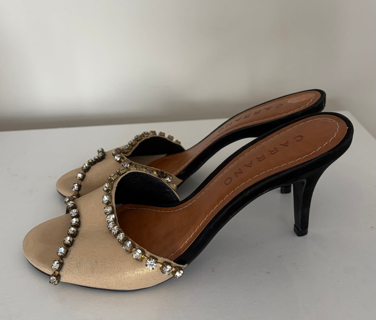 Carrano Gold Embellished Heels