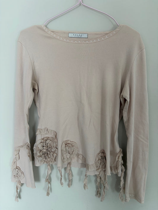 Nougat Blush Embroidered Top
