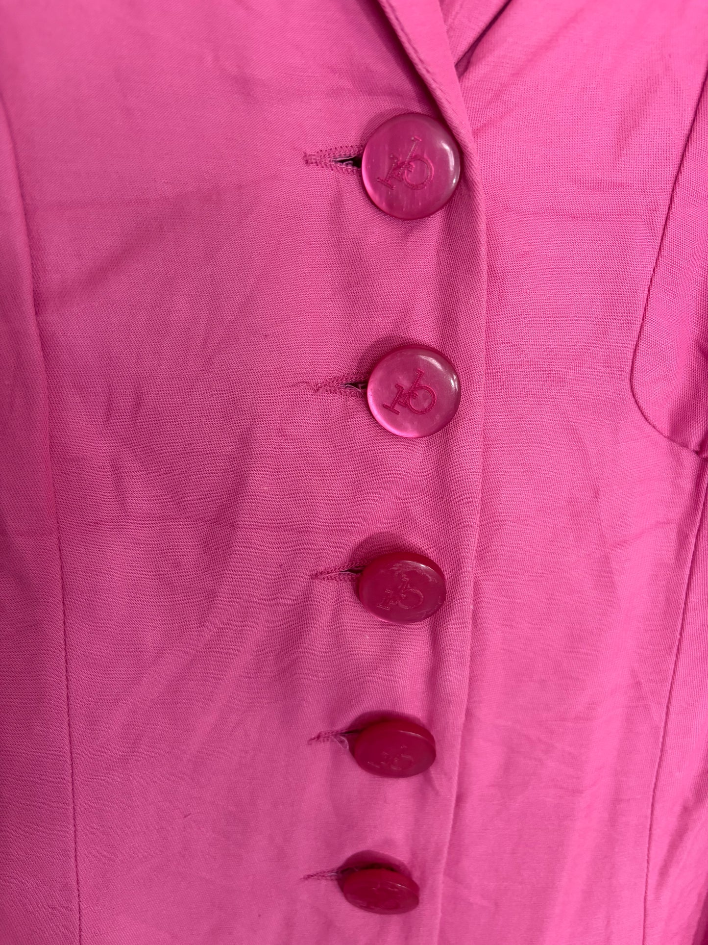 Roccobarocco Pink 70s Collared Jacket