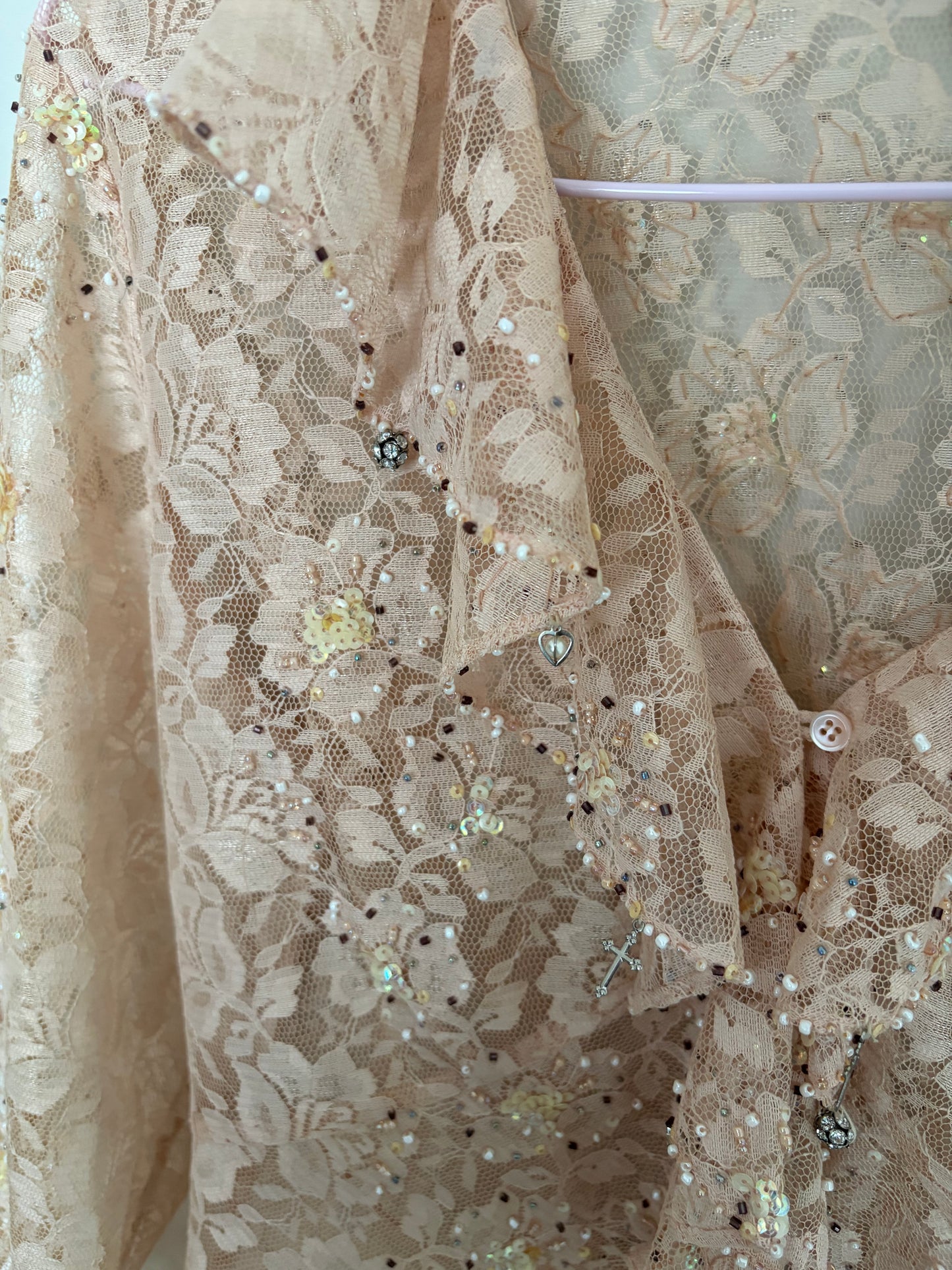 Karen Millen Pink Lace Blouse