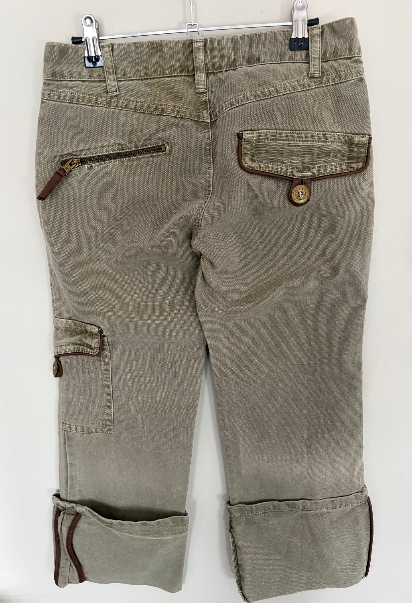Zara Khaki Cargo Capris